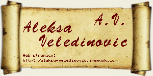 Aleksa Veledinović vizit kartica